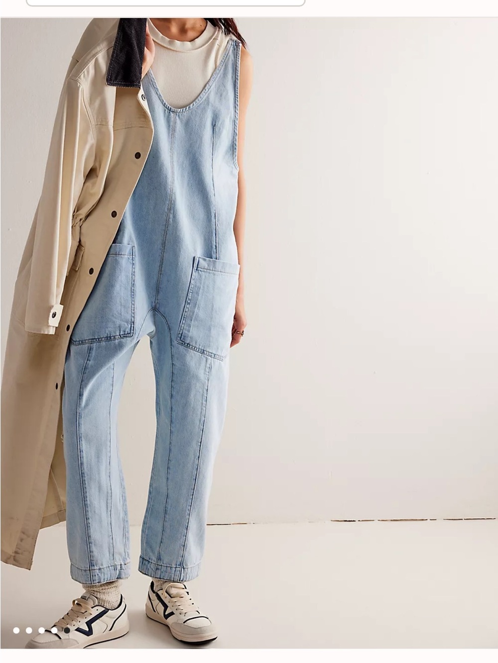 Free People Denim Roller Jumpsuit